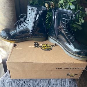 Dr. Martens patent leather combat boots